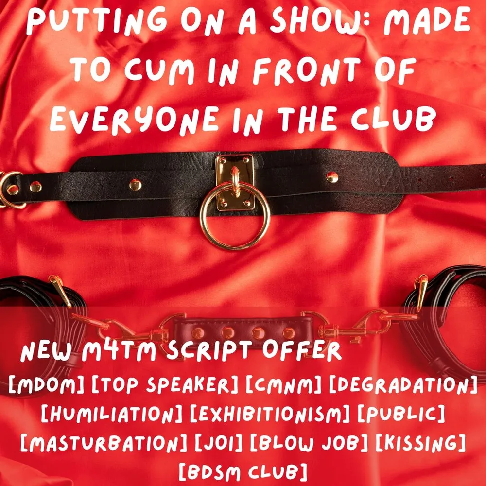 Putting on a show: Made to cum in front of everyone in the club