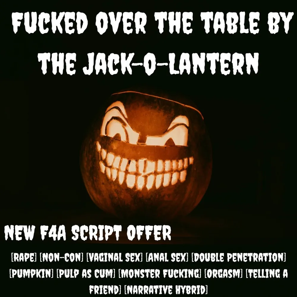 Fucked over the table by the Jack-o-Lantern
