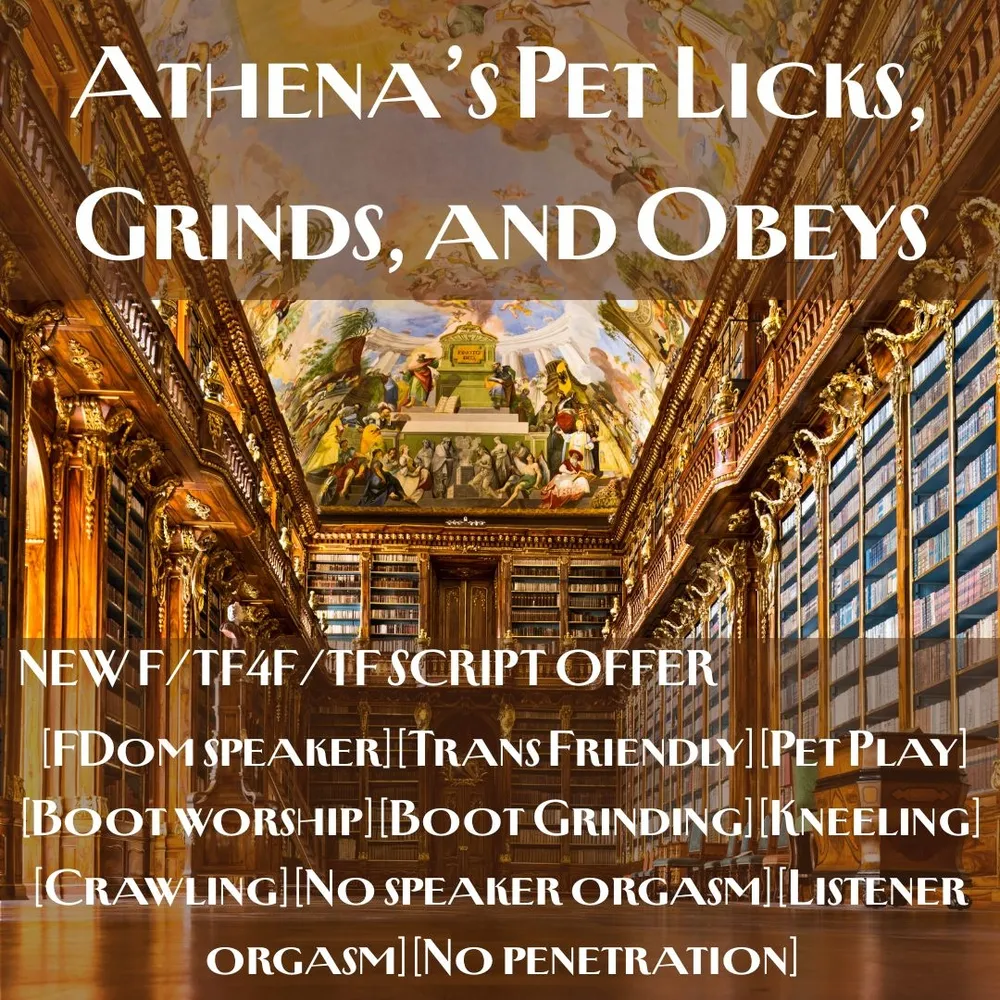 Athena's Pet Licks, Grinds, and Obeys